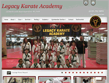 Tablet Screenshot of legacykarateacademy.com